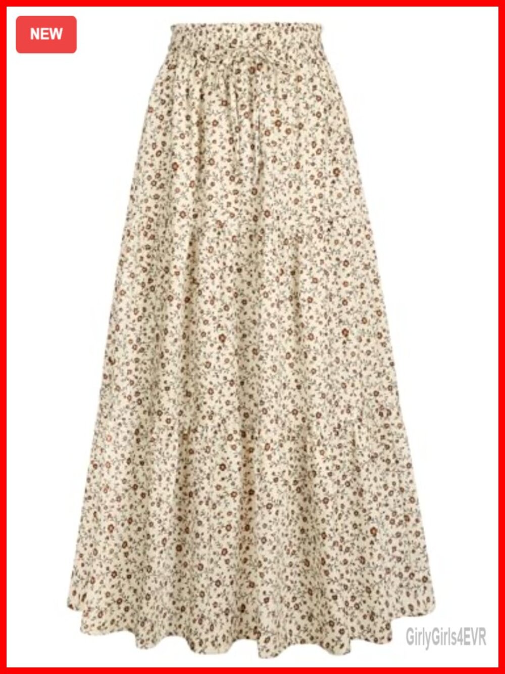 Women's Flowy Tiered Maxi Skirt High Waist Ruffle Pockets A-Line